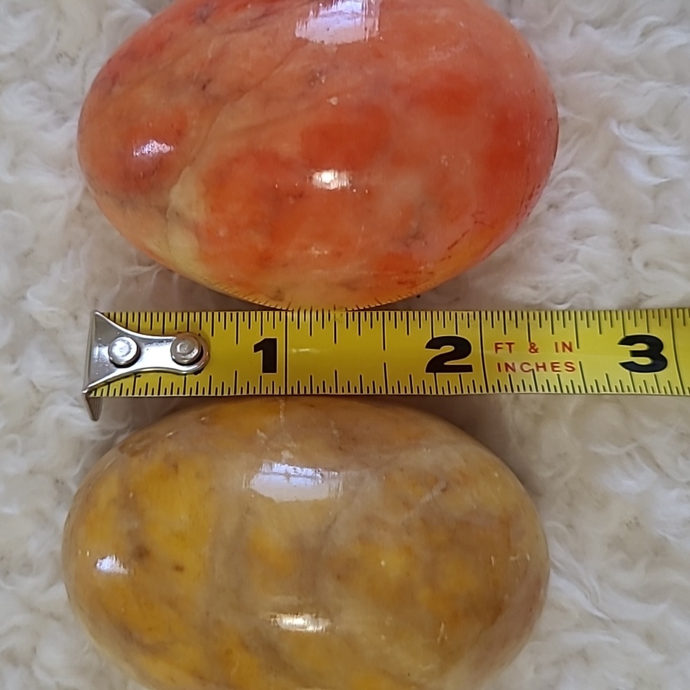Marble Eggs Alabaster 4pc Stone Hand Crafted Vintage with Victorian Style Stands - Picture 5 of 8